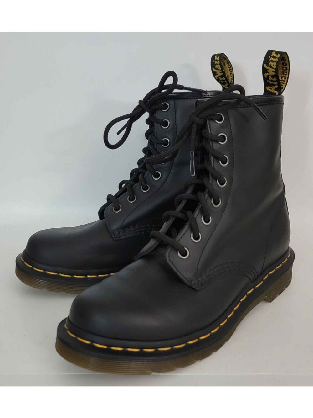 Dr. Doc Martens Black Leather Lace Up Grunge Combat Boots UK 4 US Women's 6 - Picture 7 of 7